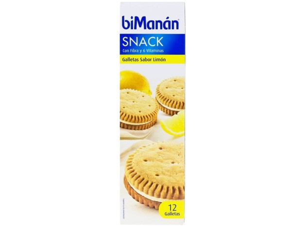Bimanán Entre Horas Galletas Sabor Limón, 12 Uds