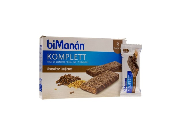 Bimanán Barrita De Chocolate Crujiente, 8 Uds