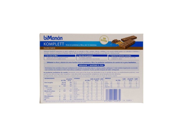 Bimanán Barrita De Chocolate Crujiente, 8 Uds