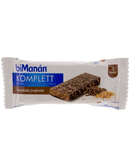 Bimanán Barrita De Chocolate Crujiente, 8 Uds