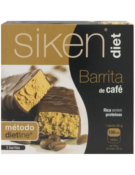 Siken Diet Barrita Sabor Café 5Uds