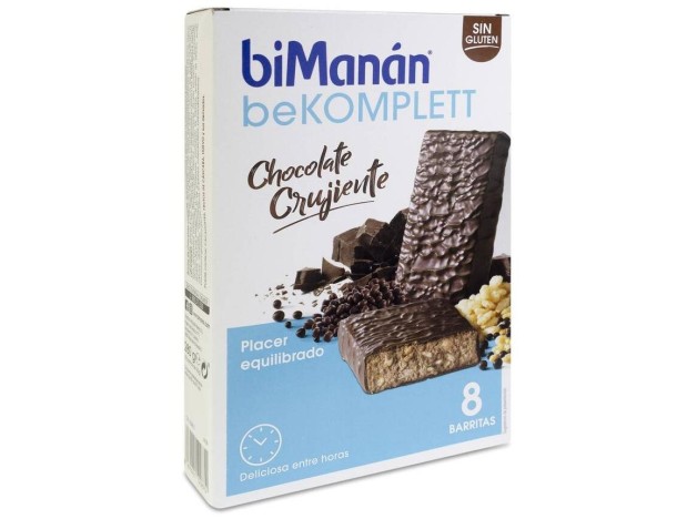 Bimanán Barrita De Chocolate Crujiente, 8 Uds