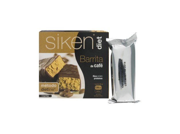 Siken Diet Barrita Sabor Café 5Uds