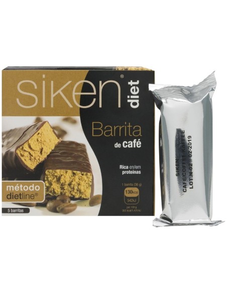 Siken Diet Barrita Sabor Café 5Uds