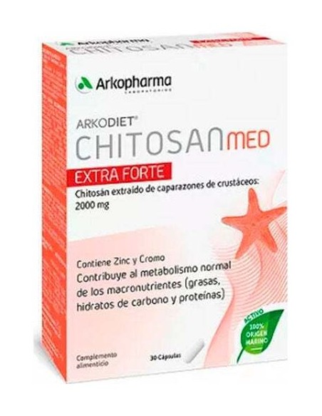 Arkopharma Arkodiet Chitosan Extra Forte + Cromo, 30 Cápsulas