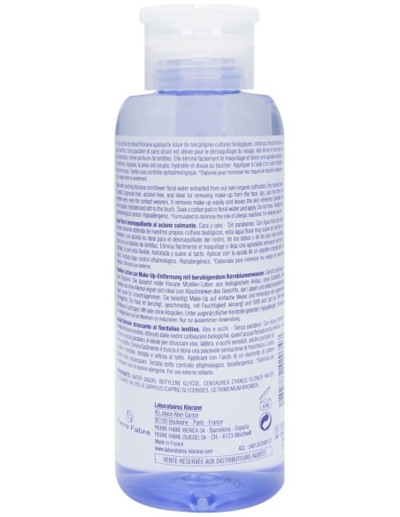 Klorane Agua Floral Calmante Desmaquillante Al Aciano, 400 Ml