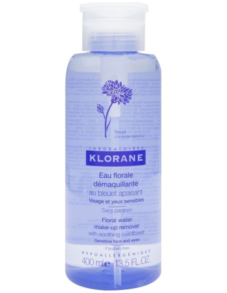 Klorane Agua Floral Calmante Desmaquillante Al Aciano, 400 Ml