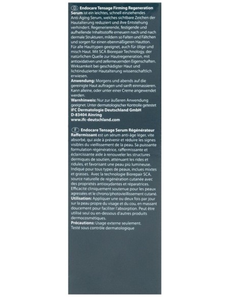 Endocare Tensage Sérum Reafirmante Regenerador 30Ml