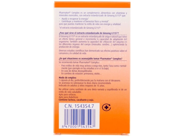 Pharmaton Complex, 30 Cápsulas