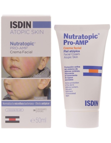 Isdin Nutratopic Pro-Amp Crema Facial Piel Atópica, 50 Ml
