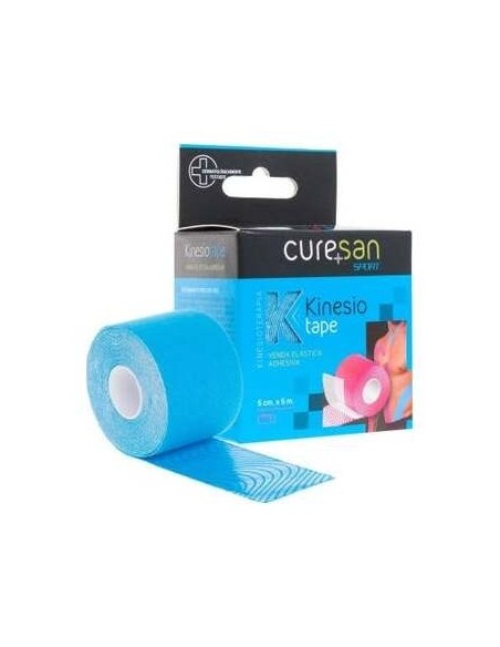 Curesan Cure Tape Vendaje Neuromuscular Azul 5Mx5Cm 1Ud
