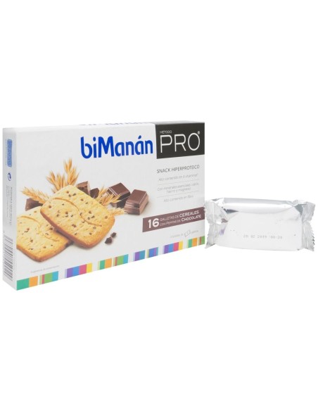 Bimanán® Befit Proteína Galletas Cereales Con Pepitas De Chocolate 16Uds
