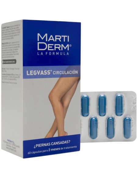 Martiderm Vascular Legvass Drenante Y Tonificante, 60 Cápsulas