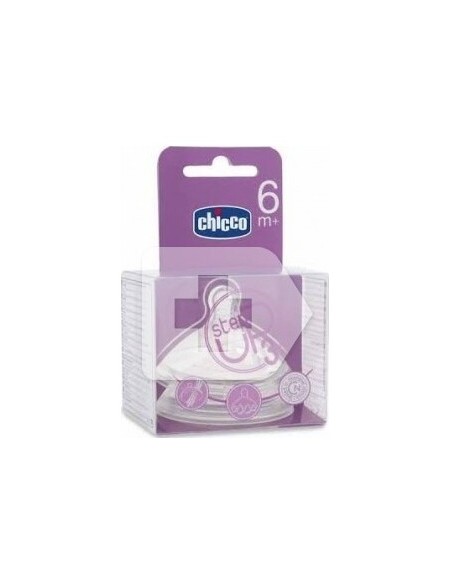 Chicco® Tetina Step Up 3 Silicona Boca Ancha Flujo Rápido 2Uds