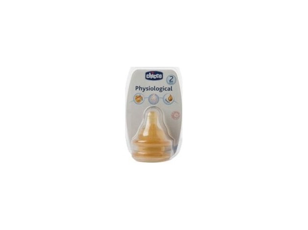 Chicco® Tetina Fisiológica Látex 3 Posiciones 2Uds