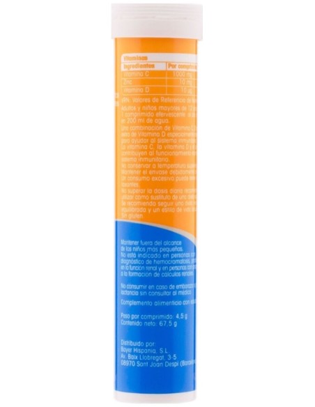 Redoxón Doble Acción Sabor Naranja, 15 Comprimidos