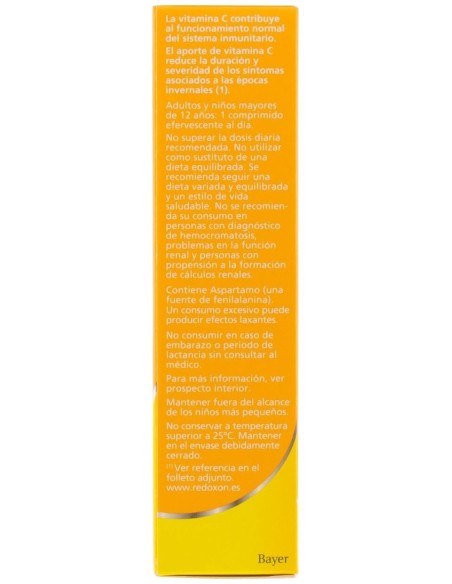 Redoxon Vitamina C Efervescente Sabor Limón, 30 Comprimidos
