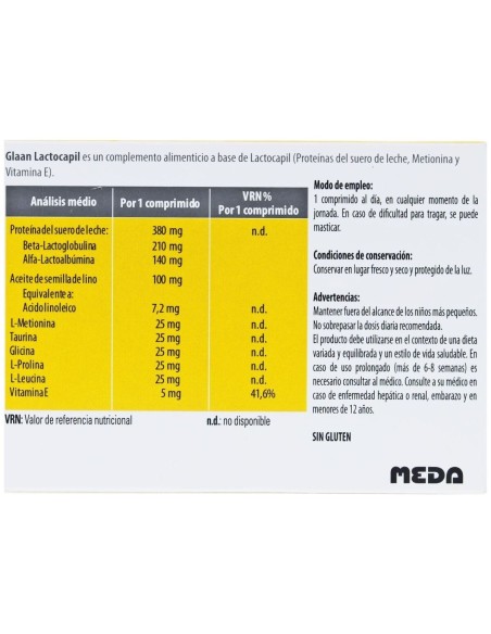 Glaan Lactocapil, 30 Comprimidos
