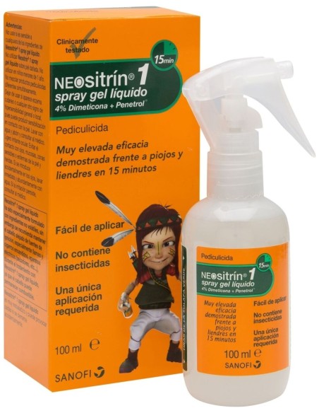 Neositrín Spray Antipiojos Gel Líquido, 100 Ml