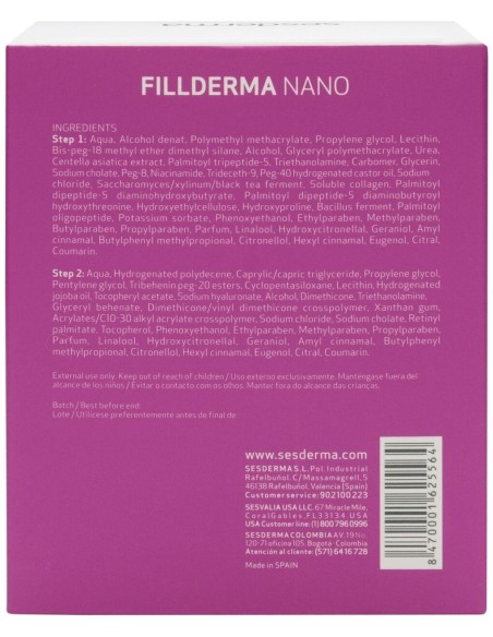 Sesderma Fillderma Nano Sistema Rellenador De Arrugas 2X30Ml