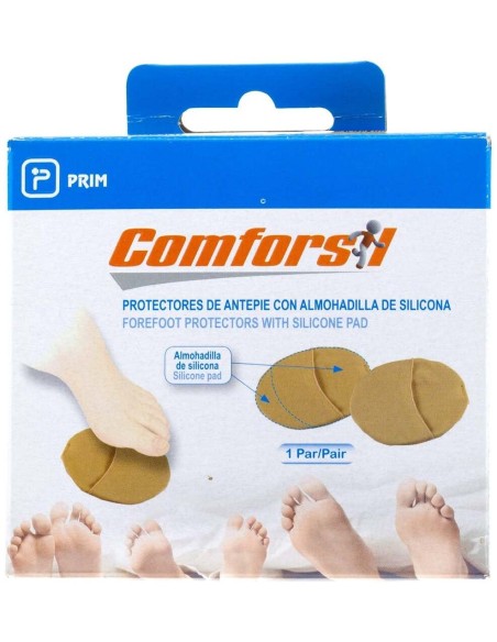 Comforsil Protectores De Antepié Con Almohadilla De Silicona Talla L, 1 Par