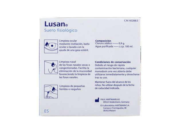 Lusan Suero Fisiológico Nasal 5 Ml, 30 Uds
