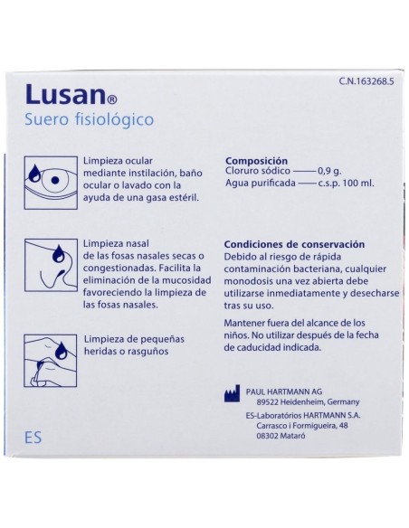 Lusan Suero Fisiológico Nasal 5 Ml, 30 Uds