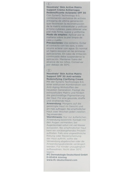 Neostrata Skin Active Matrix Support Spf 30 Antiedad, 50 Ml