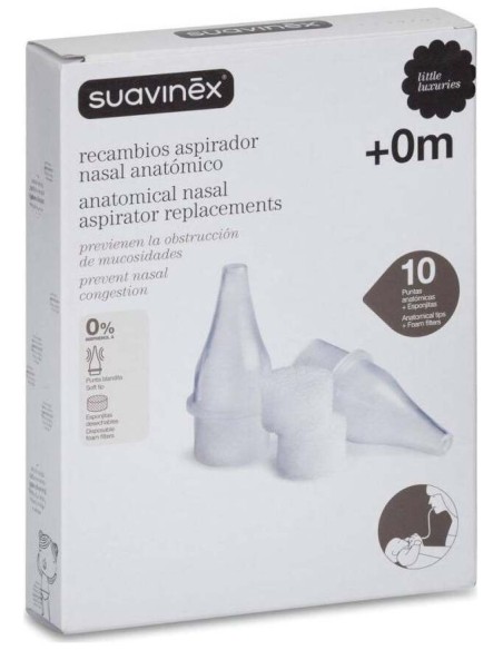 Suavinex Recambio Aspirador Nasal Anatómico, 10 Uds