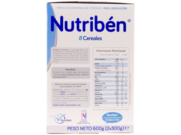 Nutribén 8 Cereales, 600 G