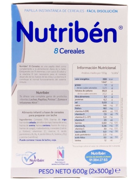 Nutribén 8 Cereales, 600 G