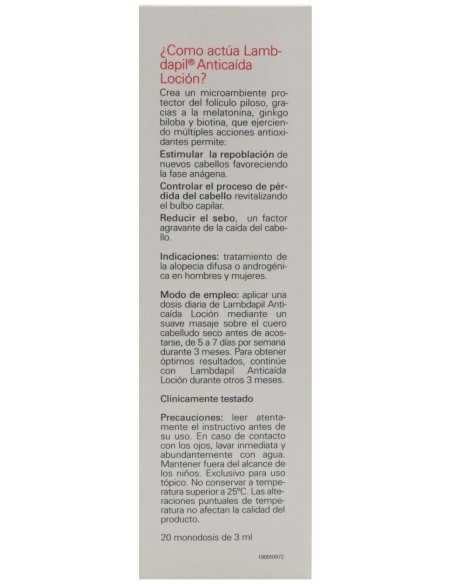 Isdin Lambdapil Anticaída Loción, 20 Uds