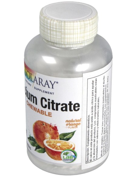 Calcium Citrate 1000 Mg Comprimidos Masticables Naranja 60 U