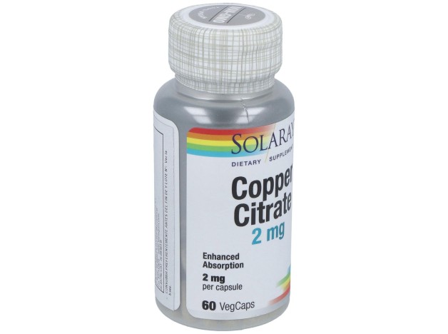 Solaray Cobre Citrato 2Mg 60Caps