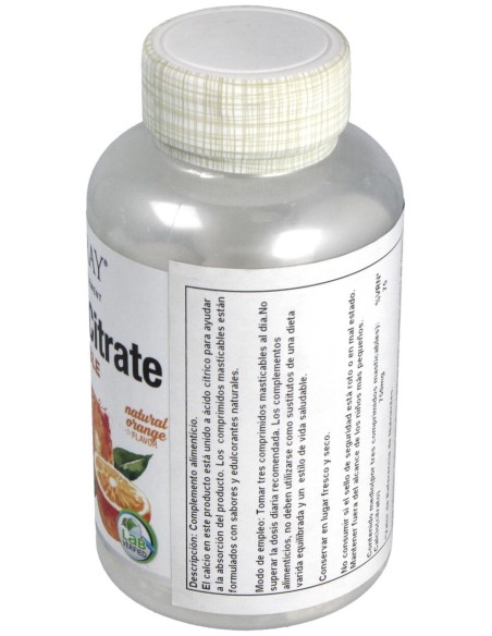Calcium Citrate 1000 Mg Comprimidos Masticables Naranja 60 U