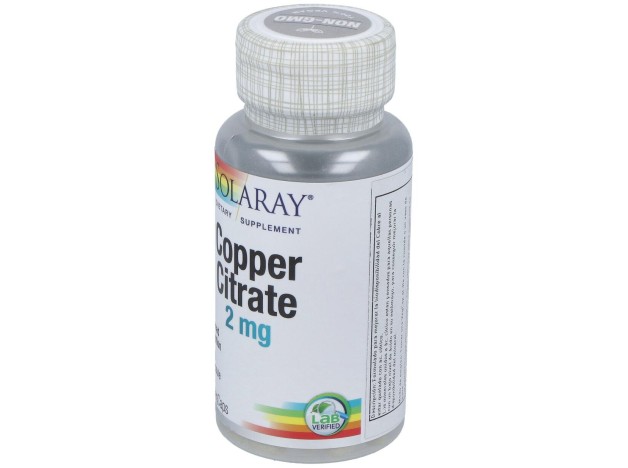Solaray Cobre Citrato 2Mg 60Caps