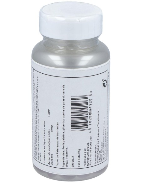 Solaray Lycopene 10Mg 60Cáps
