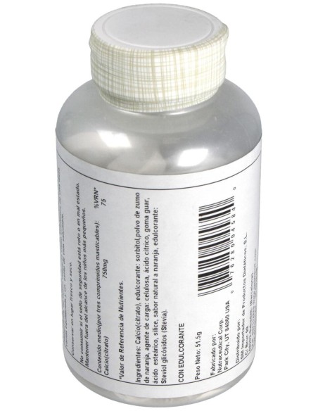 Calcium Citrate 1000 Mg Comprimidos Masticables Naranja 60 U