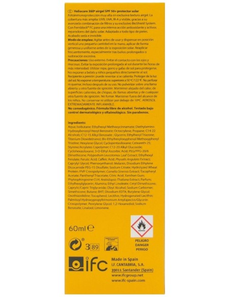 Heliocare 360º Airgel Spf 50+, 60 Ml