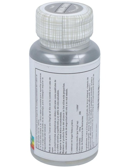 Solaray Cobre Citrato 2Mg 60Caps