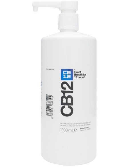 Cb12® Enjuague Bucal Sabor A Menta Sin Alcohol 1000Ml