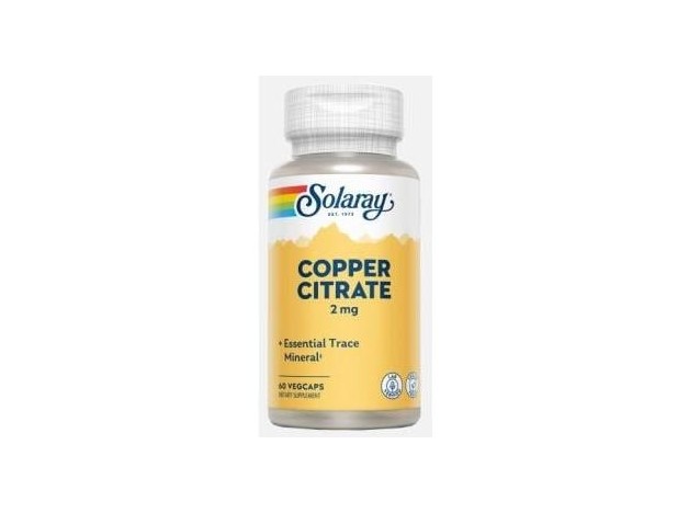 Solaray Cobre Citrato 2Mg 60Caps