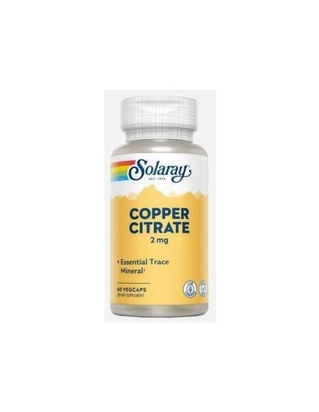 Solaray Cobre Citrato 2Mg 60Caps