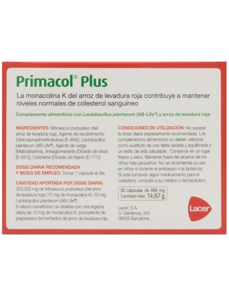 Primacol Plus, 30 Uds