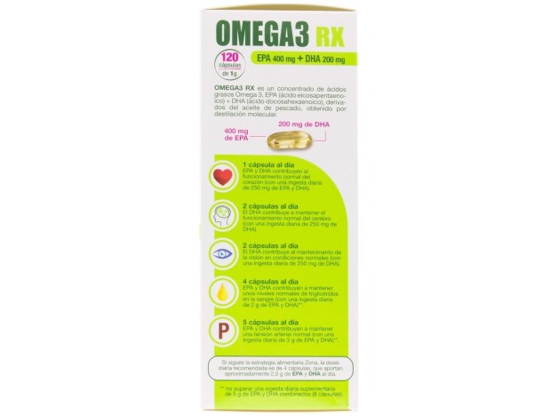 Enerzona Omega 3 Rx Aceite De Pescado 120Cáps