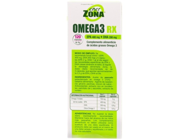Enerzona Omega 3 Rx Aceite De Pescado 120Cáps