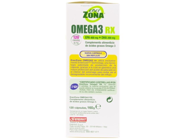 Enerzona Omega 3 Rx Aceite De Pescado 120Cáps