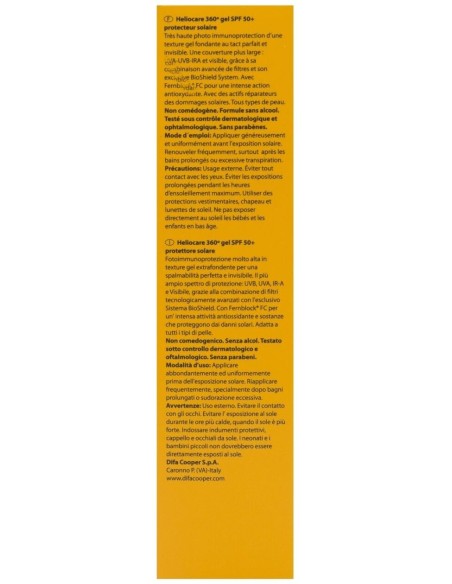 Heliocare 360º Spf 50+ Gel Protector Solar, 50 Ml