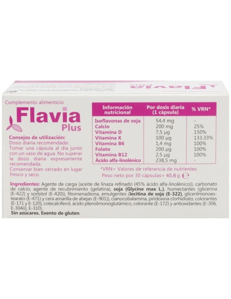Flavia Plus Cápsulas 30 U