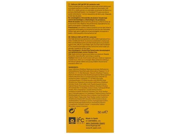 Heliocare 360º Spf 50+ Gel Protector Solar, 50 Ml